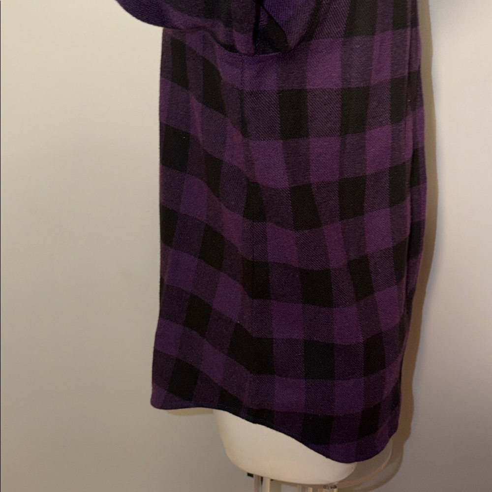 Tuckernuck Aubergine Check Chandler Button Down Flannel Purple Black. Small - Picture 8 of 11